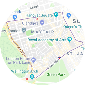 Mayfair Photo Booth Hire map